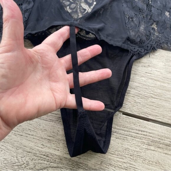 Adore Me Anushka G String Black Lace Bodysuit Womens Size XL NWT - Picture 6 of 7